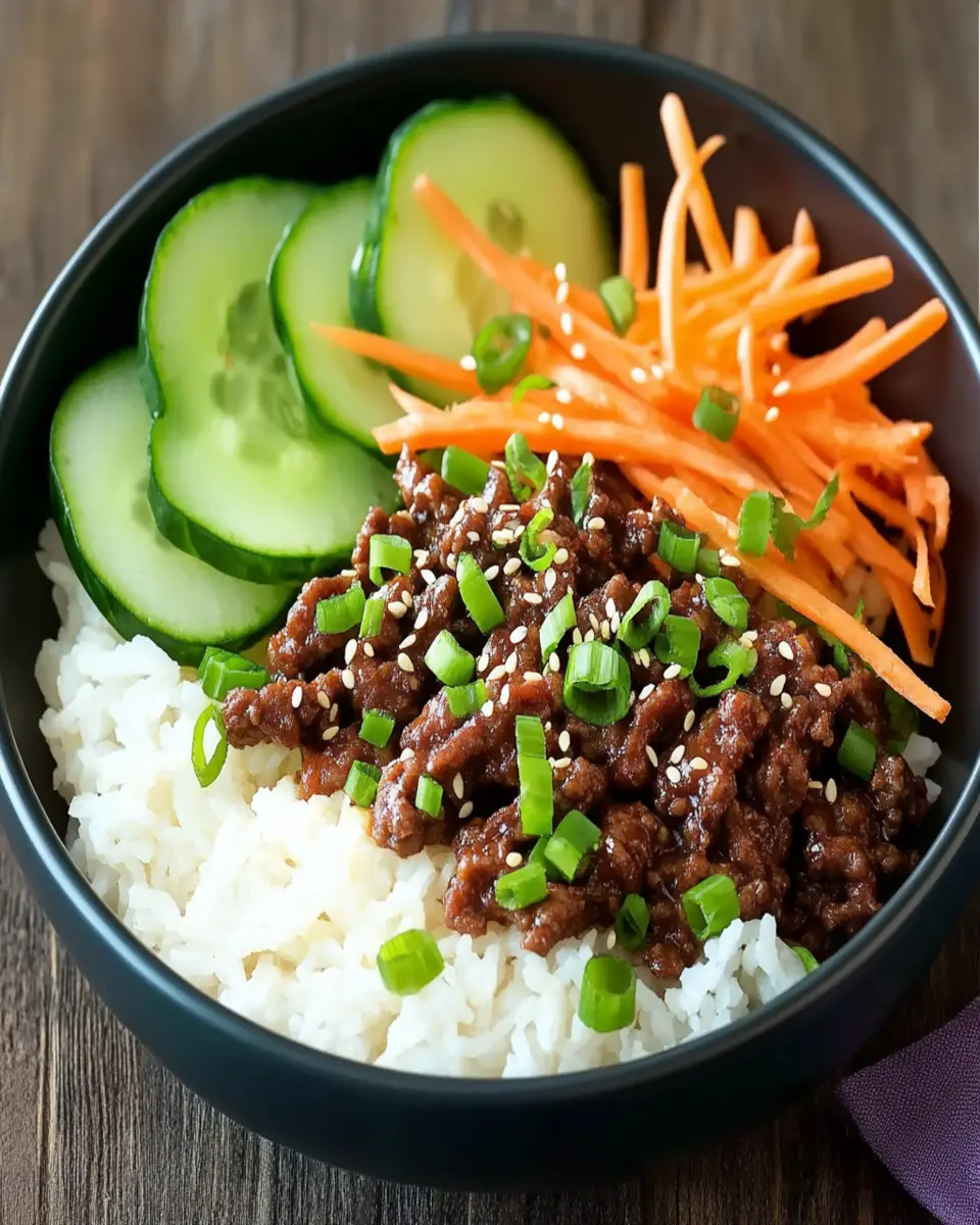 Delicious Korean Ground Beef Bowl for a Quick Dinner Fix First Image First Image
