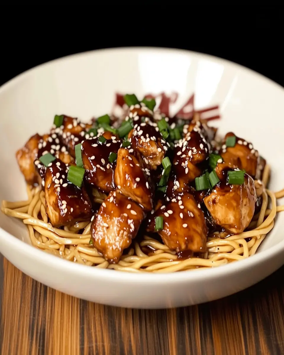 Sticky Garlic Chicken Noodles Recipe First Image First Image