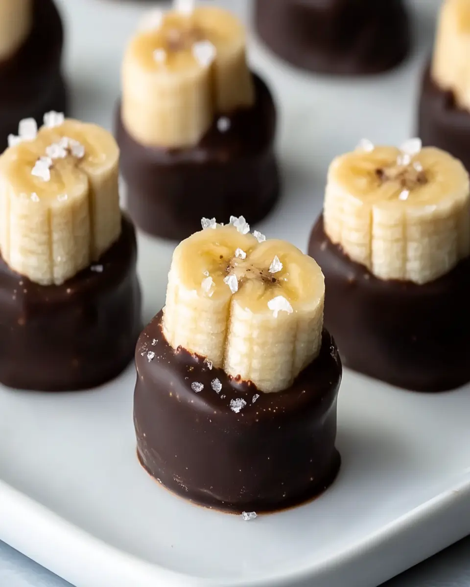 Chocolate-Dipped Peanut Butter Banana Bites First Image First Image
