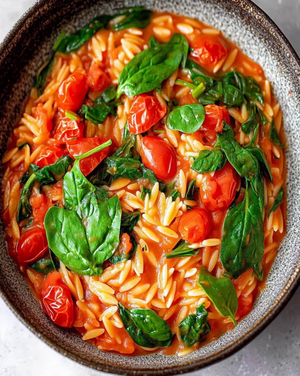 Tomato Spinach Orzo First Image First Image