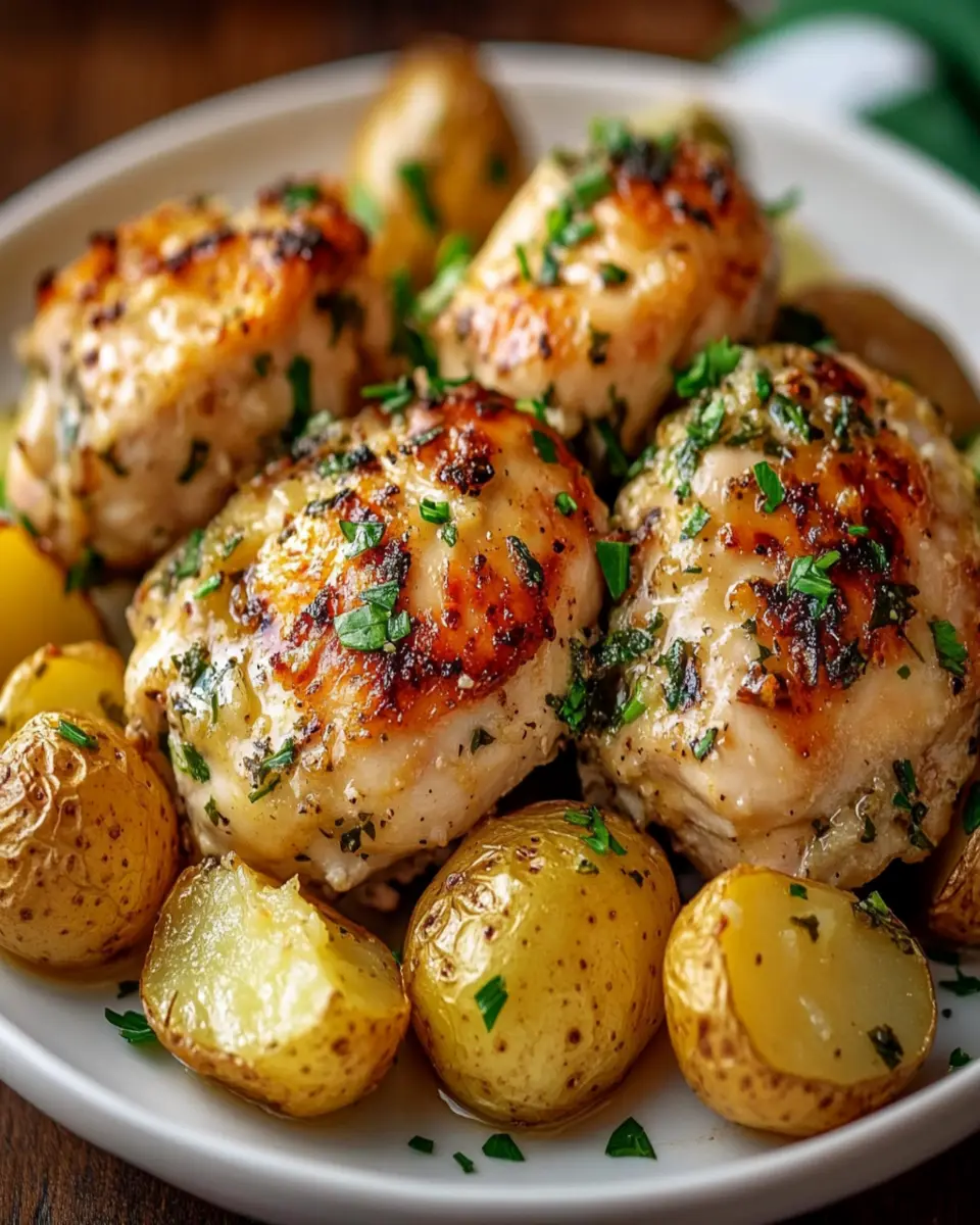 Garlic Parmesan Chicken and Potatoes First Image First Image