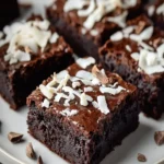 Fudgy Vegan Coconut Brownies for Serious Chocolate Cravings First Image First Image
