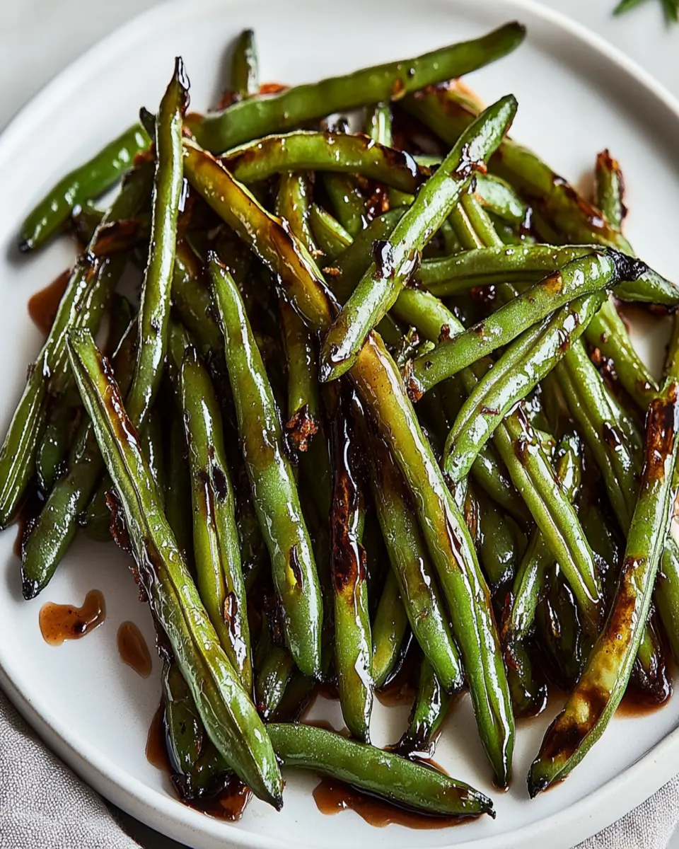 Crispy Air-Fryer Green Beans with Balsamic Glaze Recipe First Image First Image