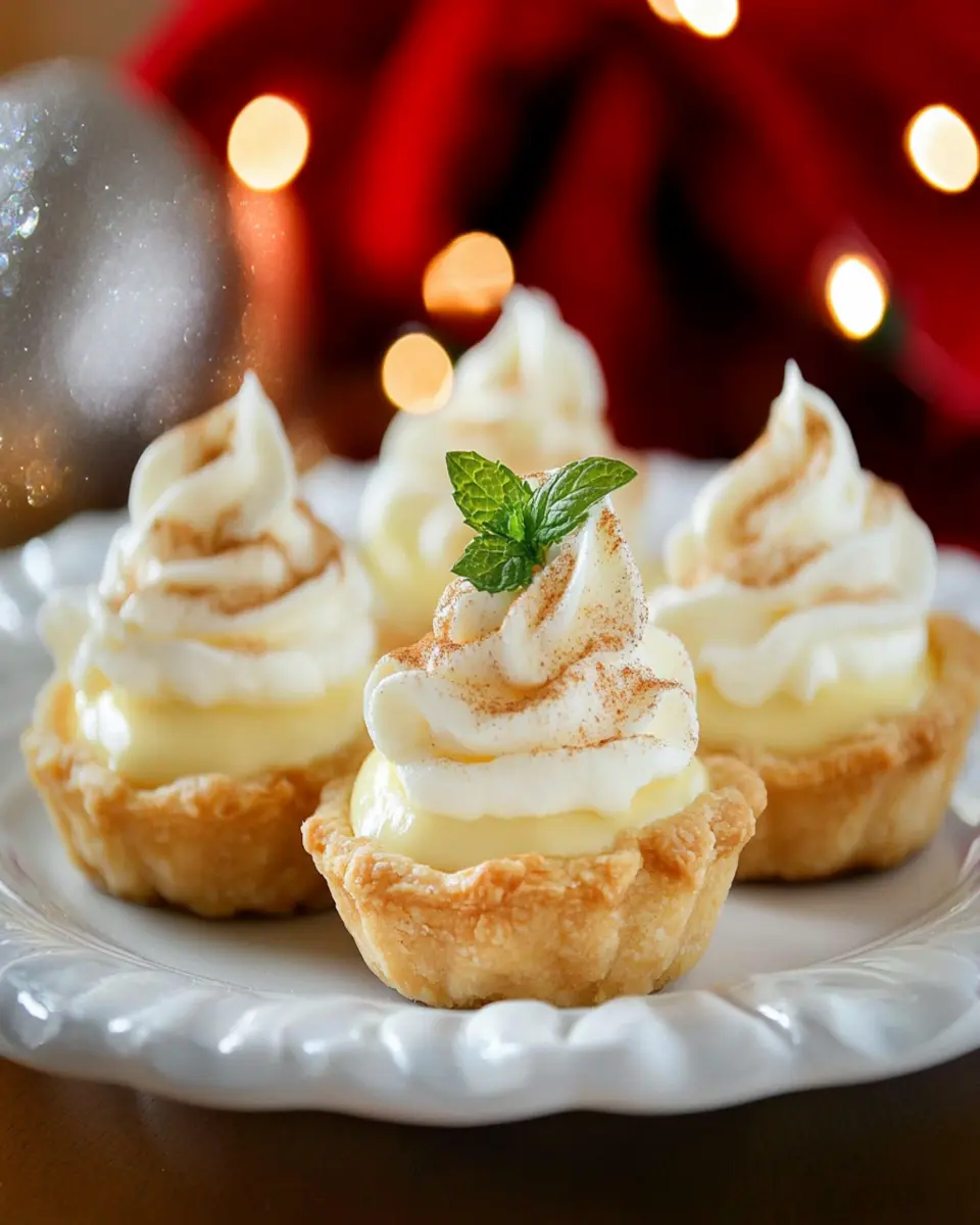 Mini Eggnog Cream Pies First Image First Image