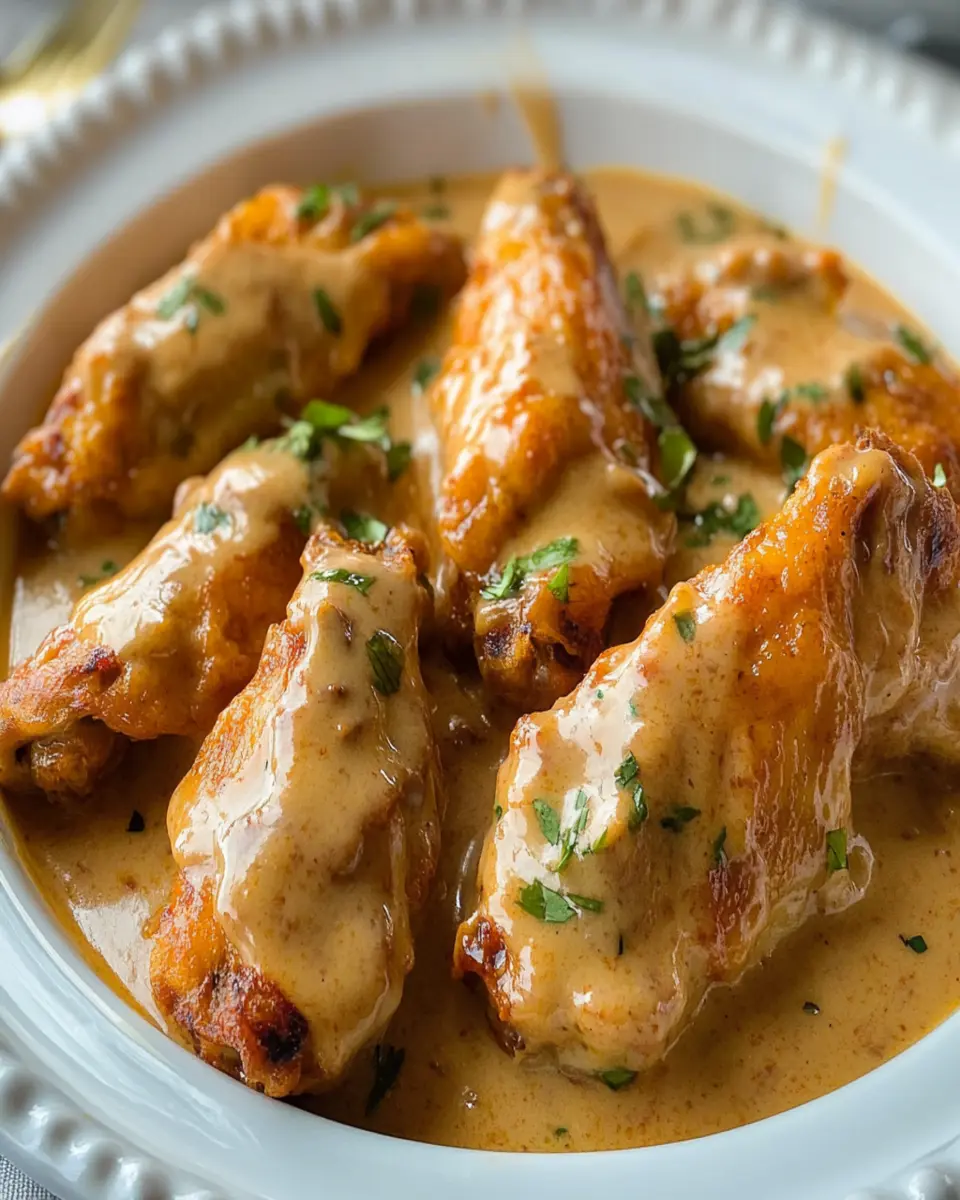 Smothered Chicken Wings Recipe First Image First Image