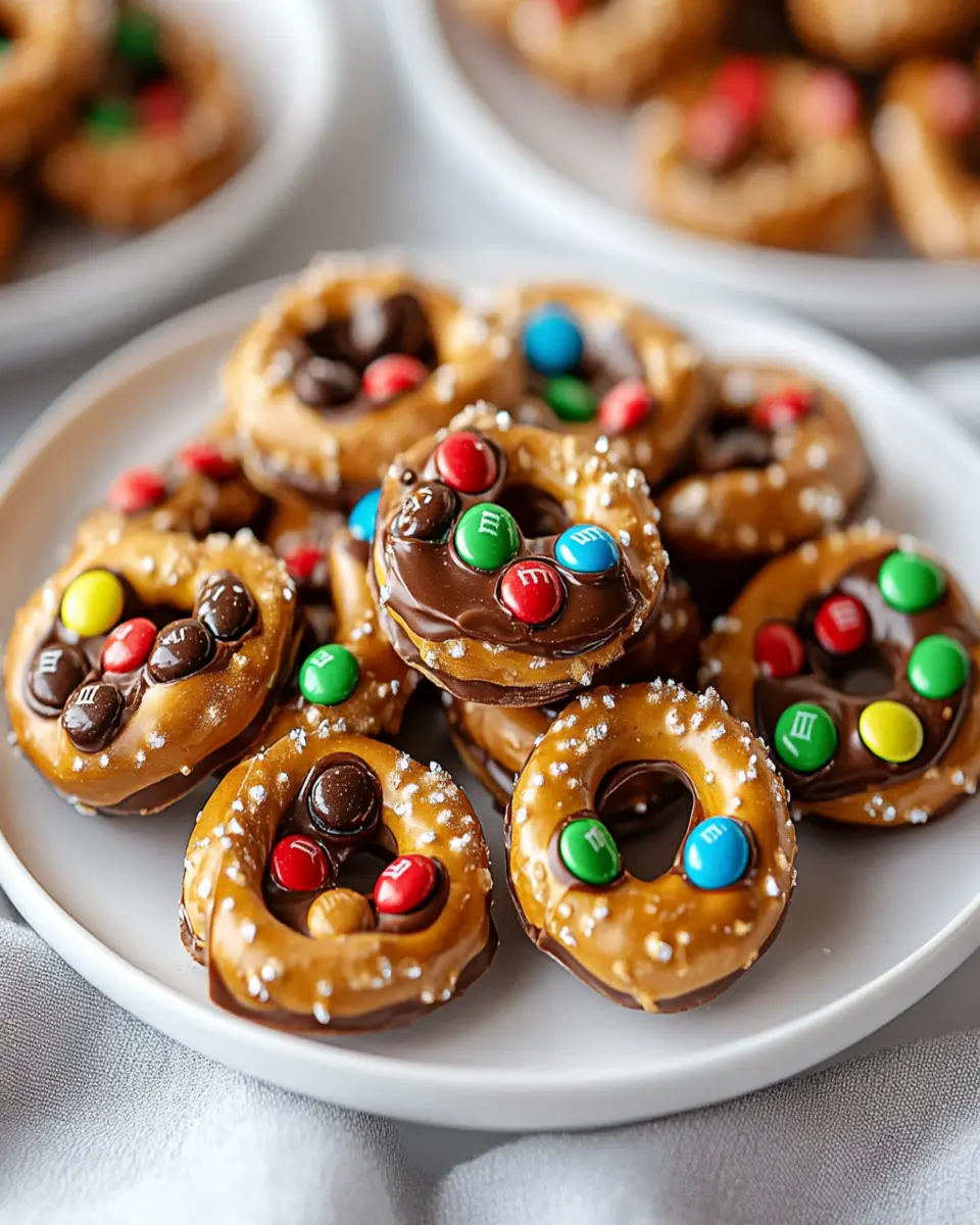 Irresistible Christmas Rolo Pretzels with M&M Candies First Image First Image
