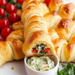 Spinach Dip Stuffed Crescent Roll Christmas Tree First Image First Image