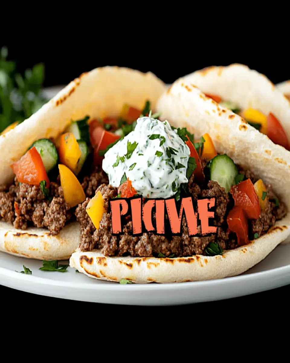 Mediterranean Ground Beef Pita Pockets Recipe First Image First Image