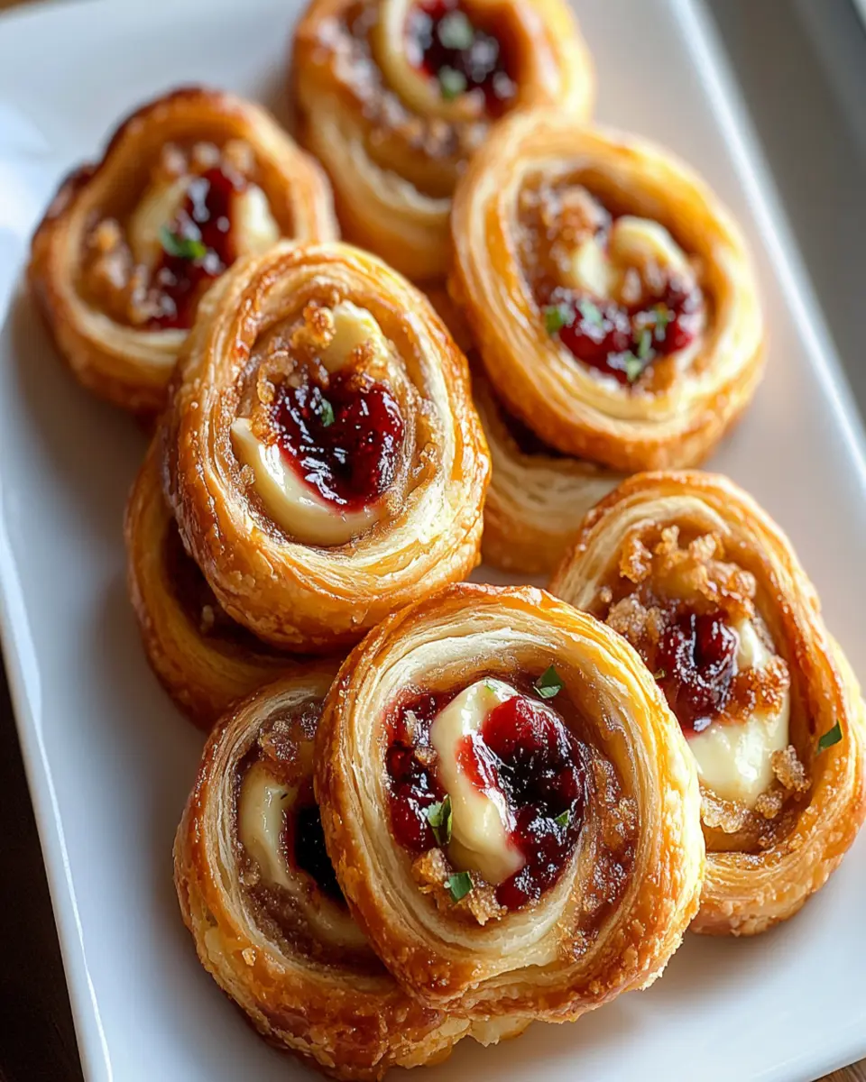 Savory Palmiers with Brie and Cranberry First Image First Image