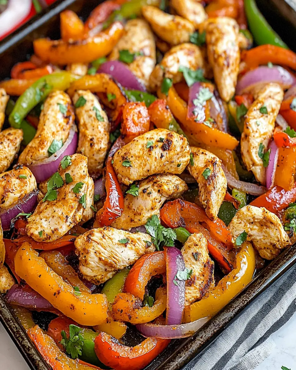 Flavorful Sheet Pan Chicken Fajitas Recipe in 30 Minutes First Image First Image