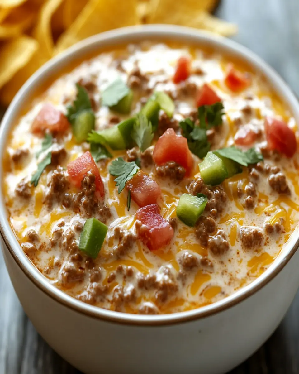 Creamy Rotel Dip with Ground Beef for the Ultimate Snack Attack First Image First Image