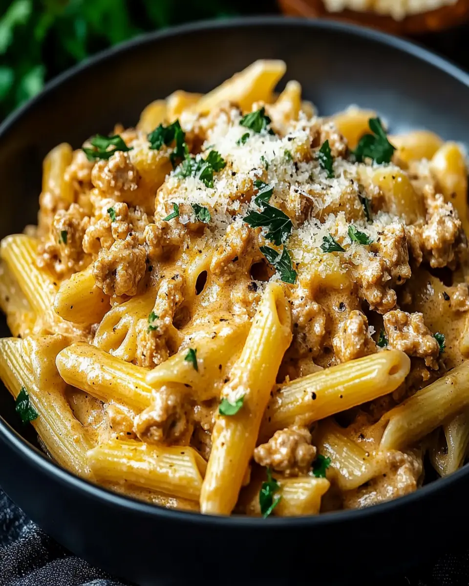 Creamy Ground Turkey Pasta First Image First Image