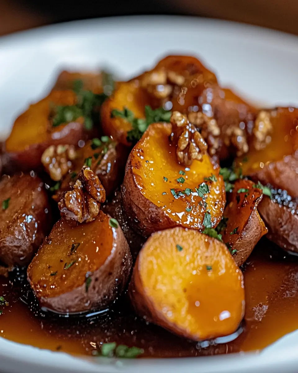 Irresistibly Sweet Walnut Maple Roasted Sweet Potatoes First Image First Image