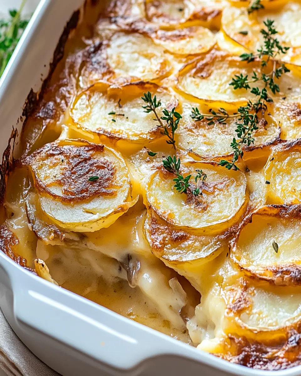 Indulgent French Onion Scalloped Potatoes Recipe First Image First Image