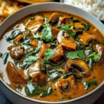 Flavorful Spinach and Mushroom Curry - Easy Indian Recipe First Image First Image