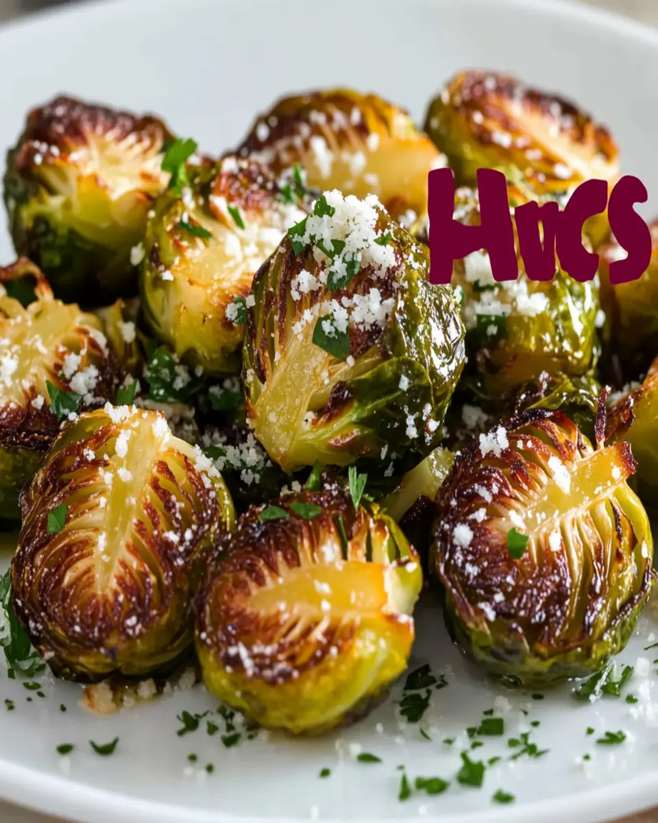 Crispy Garlic Parmesan Brussels Sprouts First Image First Image