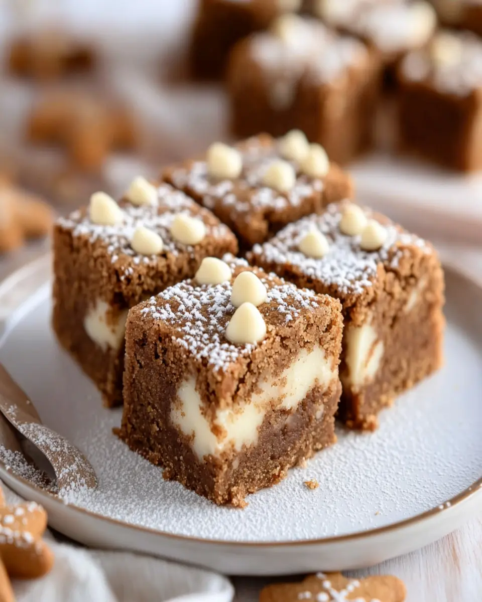Gingerbread White Chocolate Blondies First Image First Image