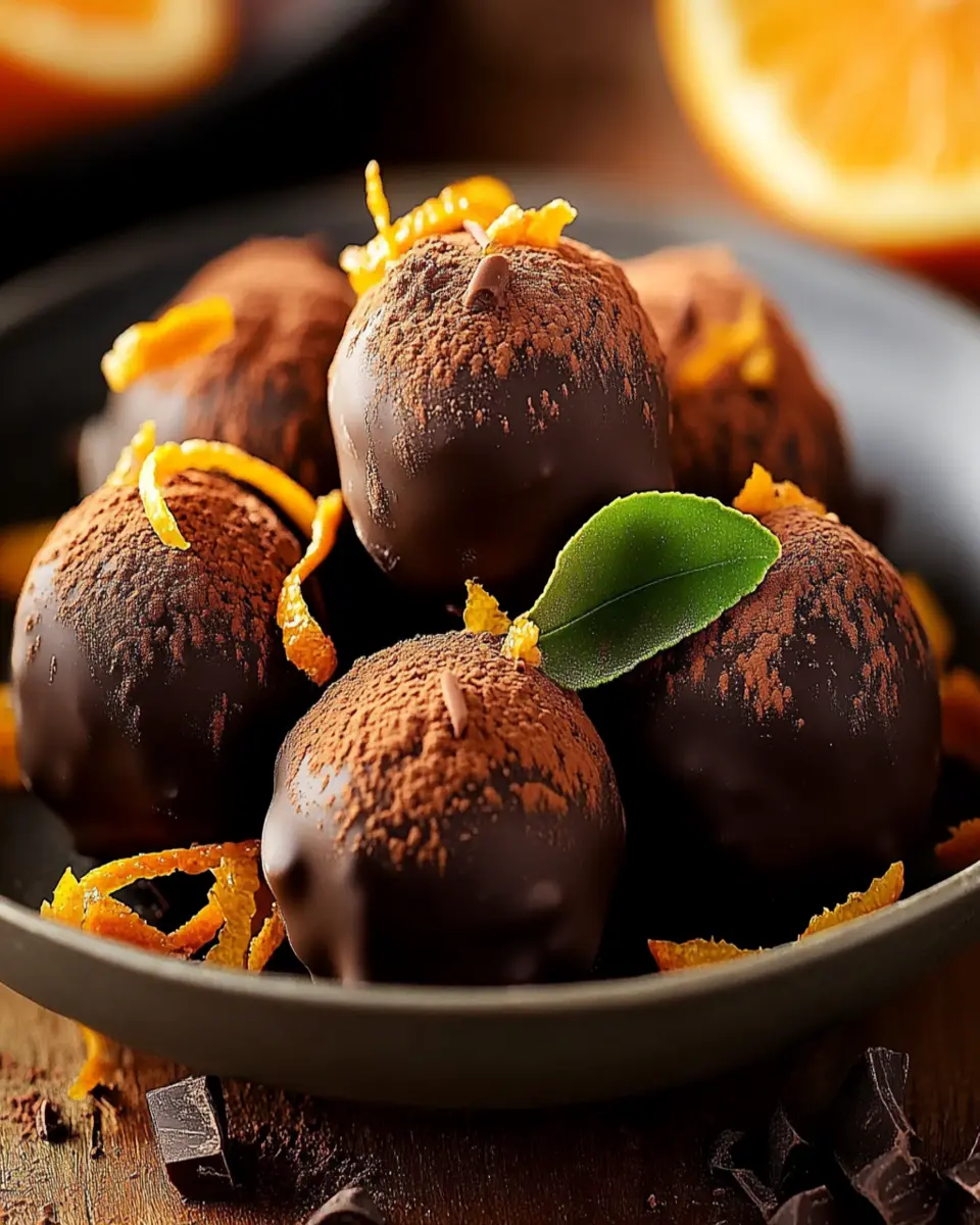 Indulge in Healthy Dark Chocolate Orange Truffles Recipe First Image First Image