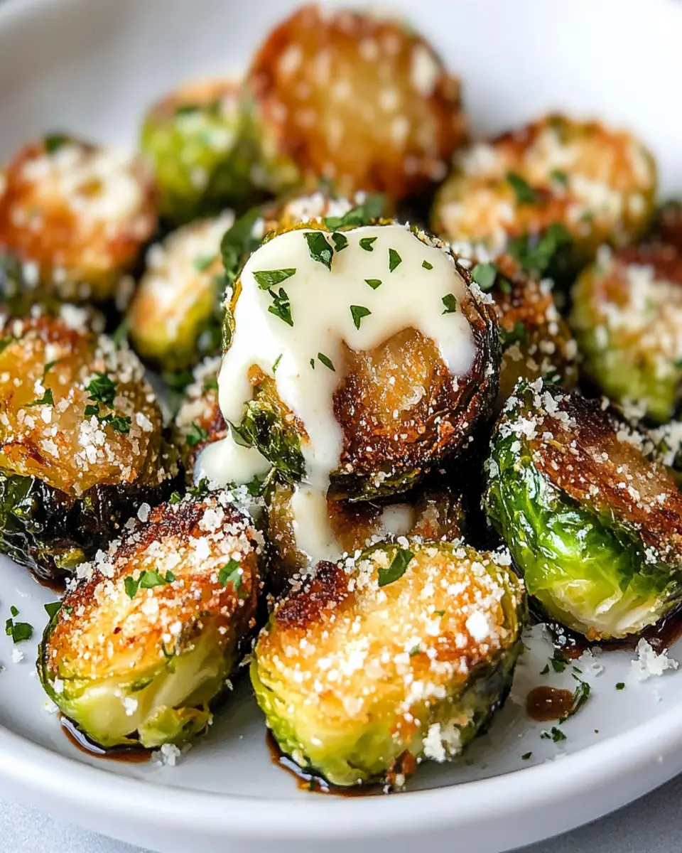 Crunchy Crispy Parmesan Crusted Brussels Sprouts Delight First Image First Image