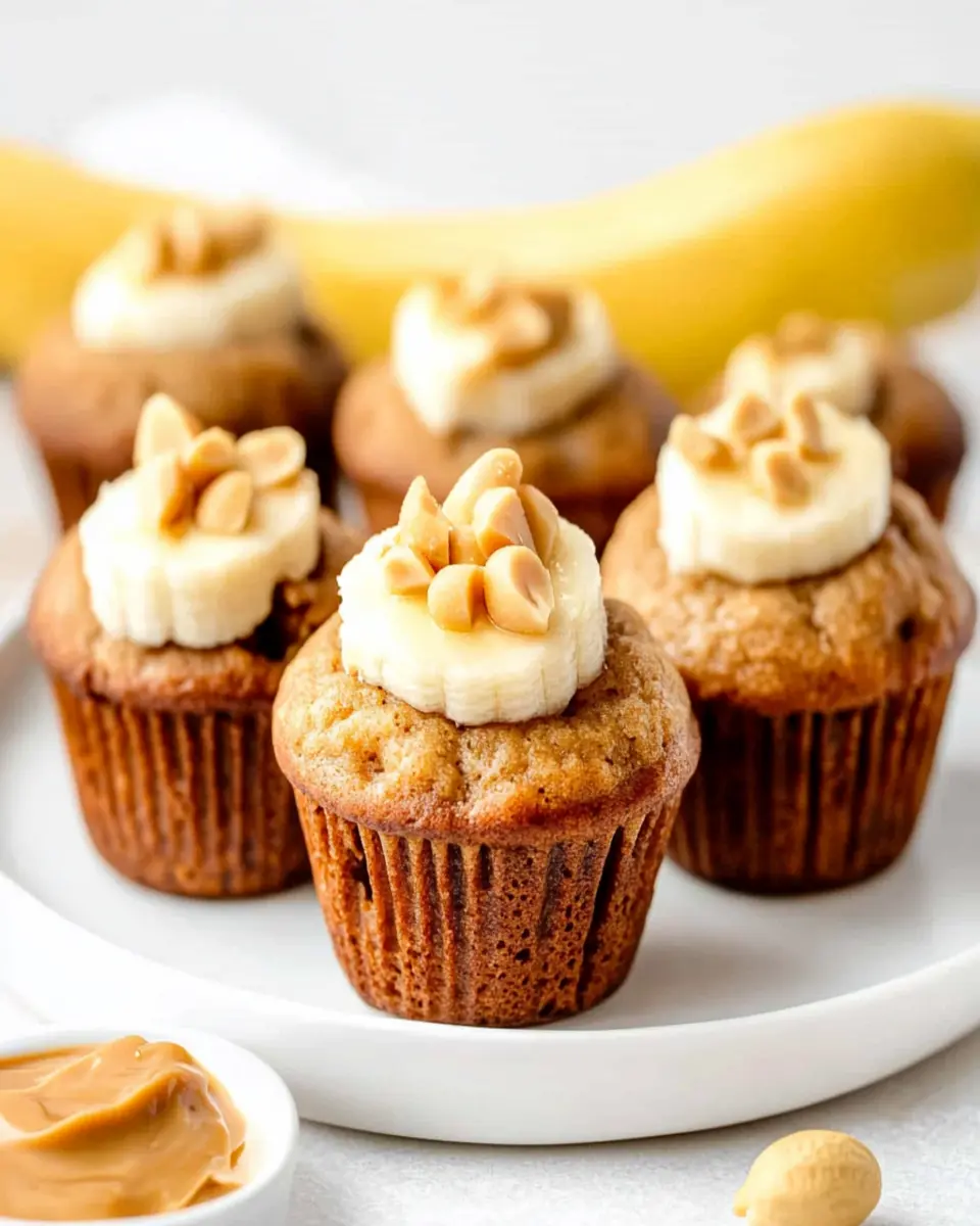 Mini Peanut Butter Banana Protein Muffins First Image First Image
