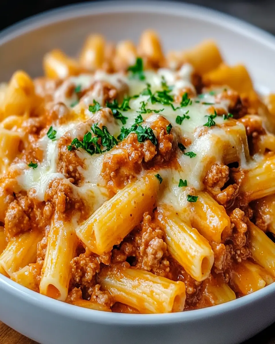 Cheesy Ground Turkey Pasta First Image First Image