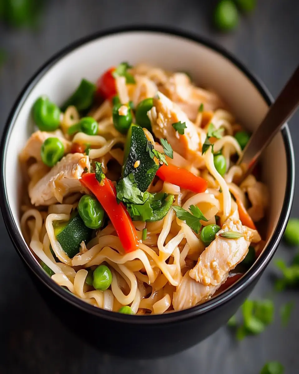 Homemade Chicken and Vegetable Pot Noodle (Instant Noodles) First Image First Image