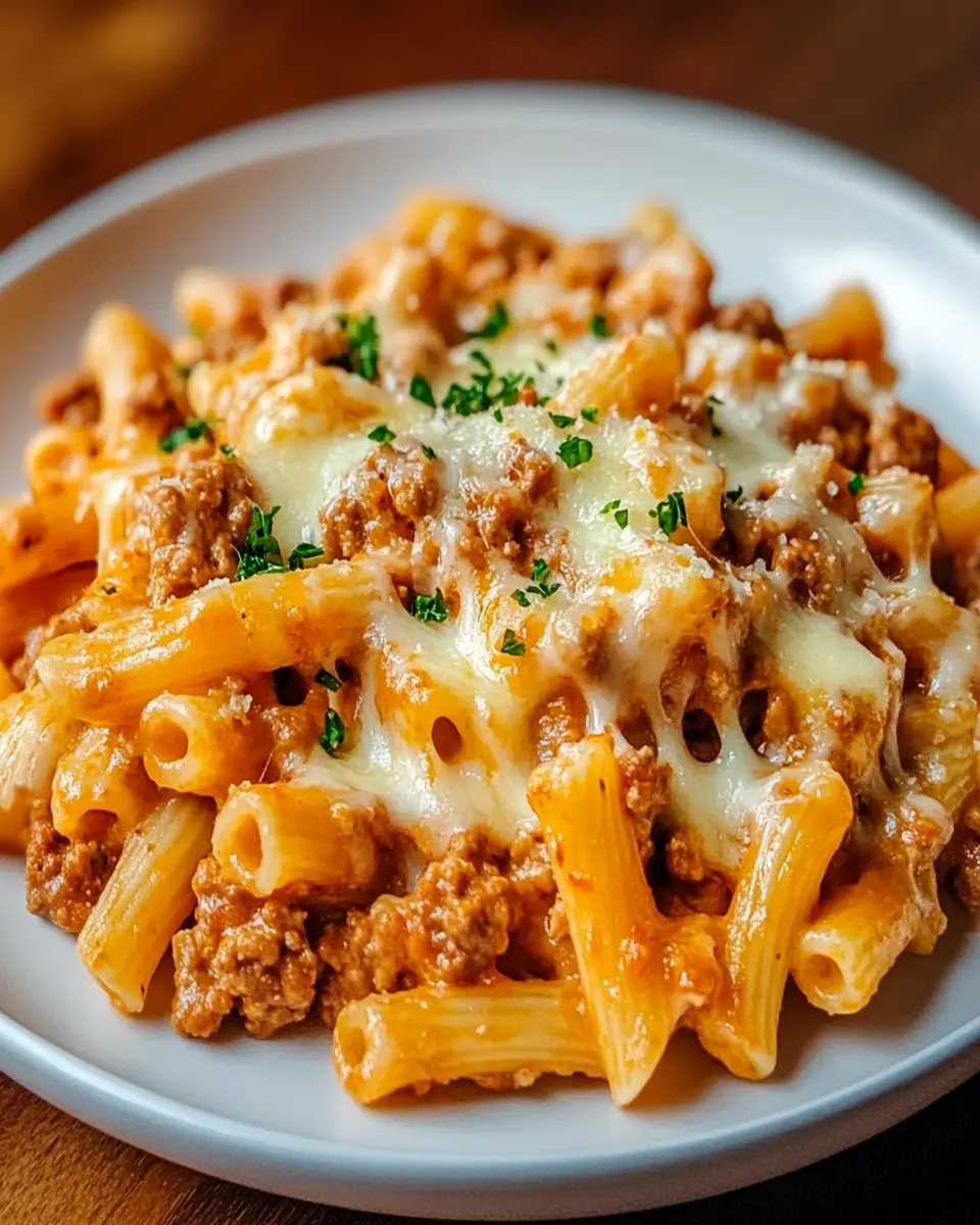 Cheesy Ground Turkey Pasta First Image First Image