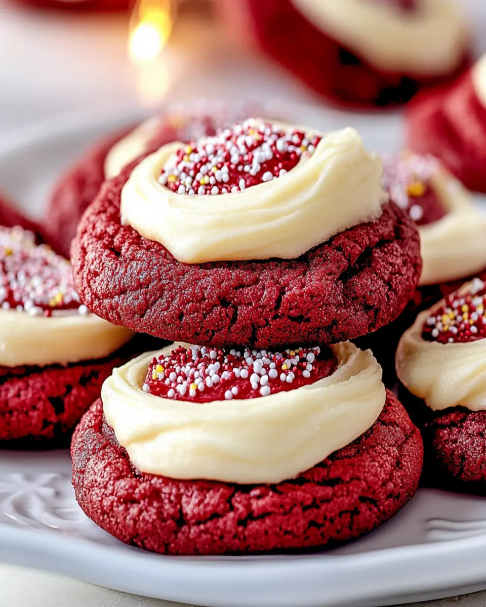 Irresistible Red Velvet Cookies with Cream Cheese Frosting First Image First Image