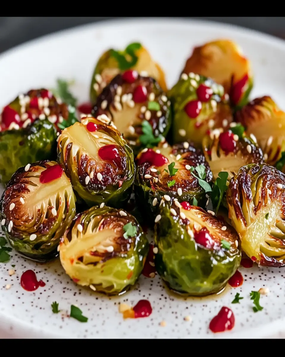 Sweet Chili Roasted Brussels Sprouts First Image First Image