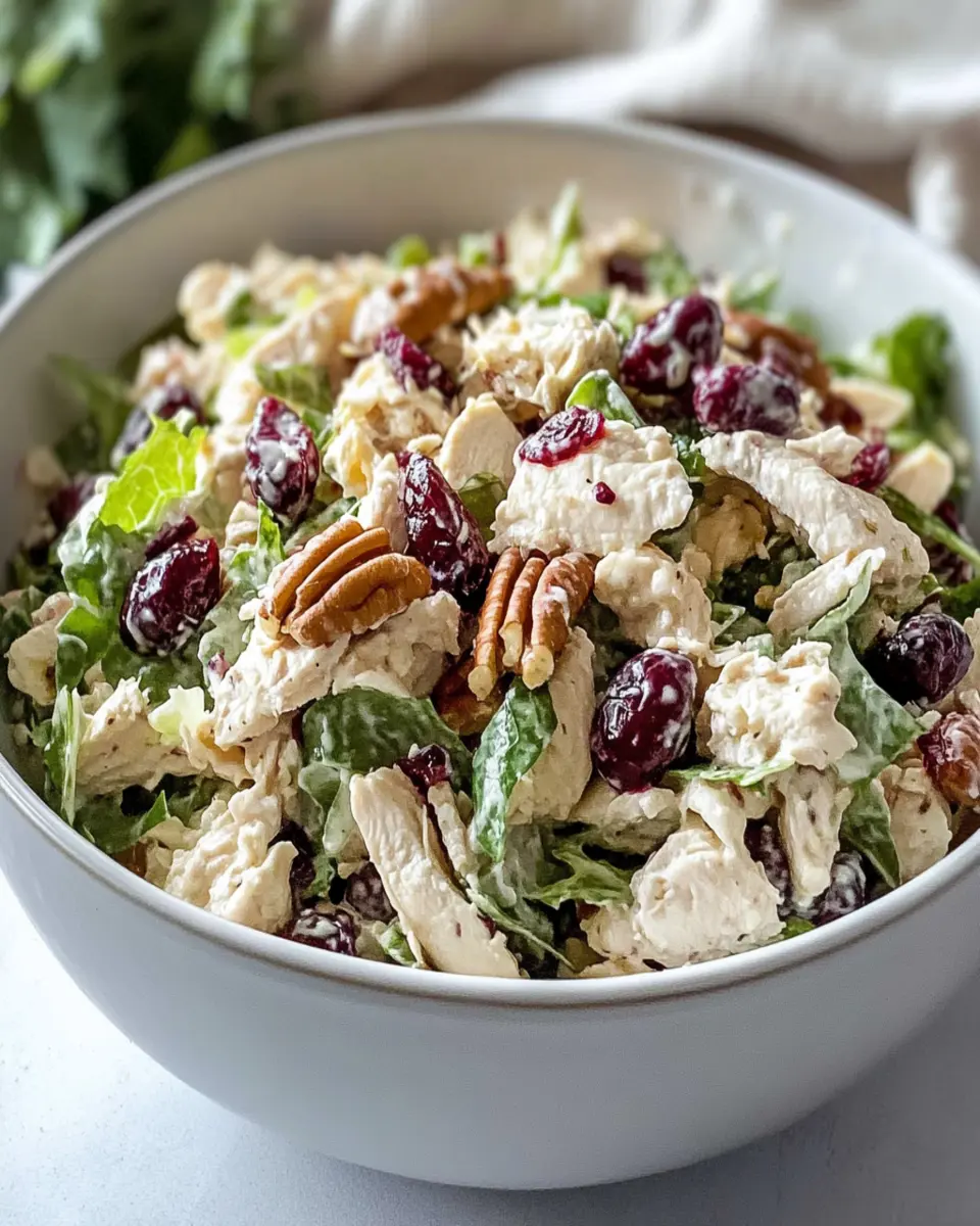 Easy Cranberry Pecan Chicken Salad (High Protein) First Image First Image