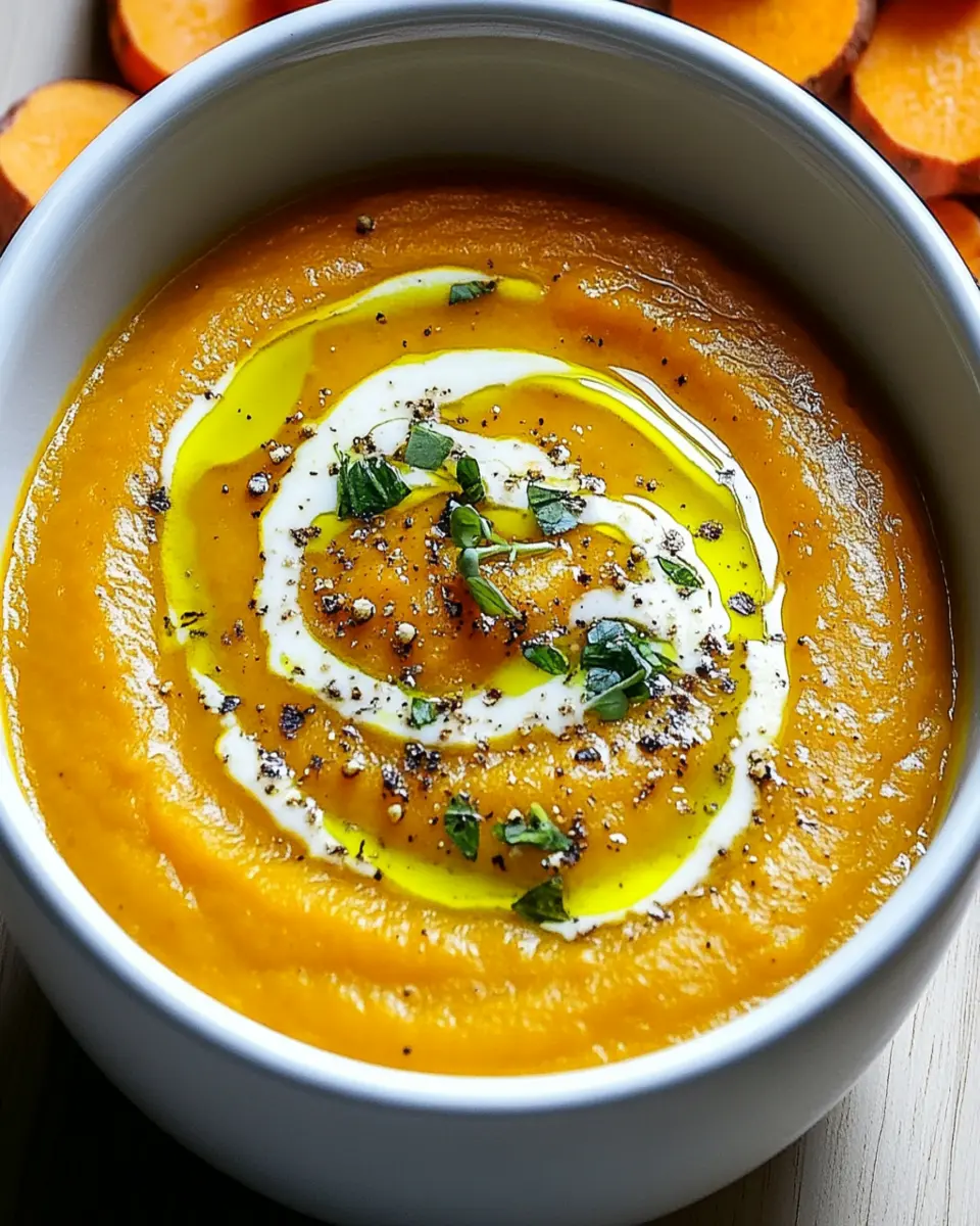 Irresistible Vegan Carrot and Sweet Potato Soup Recipe First Image First Image