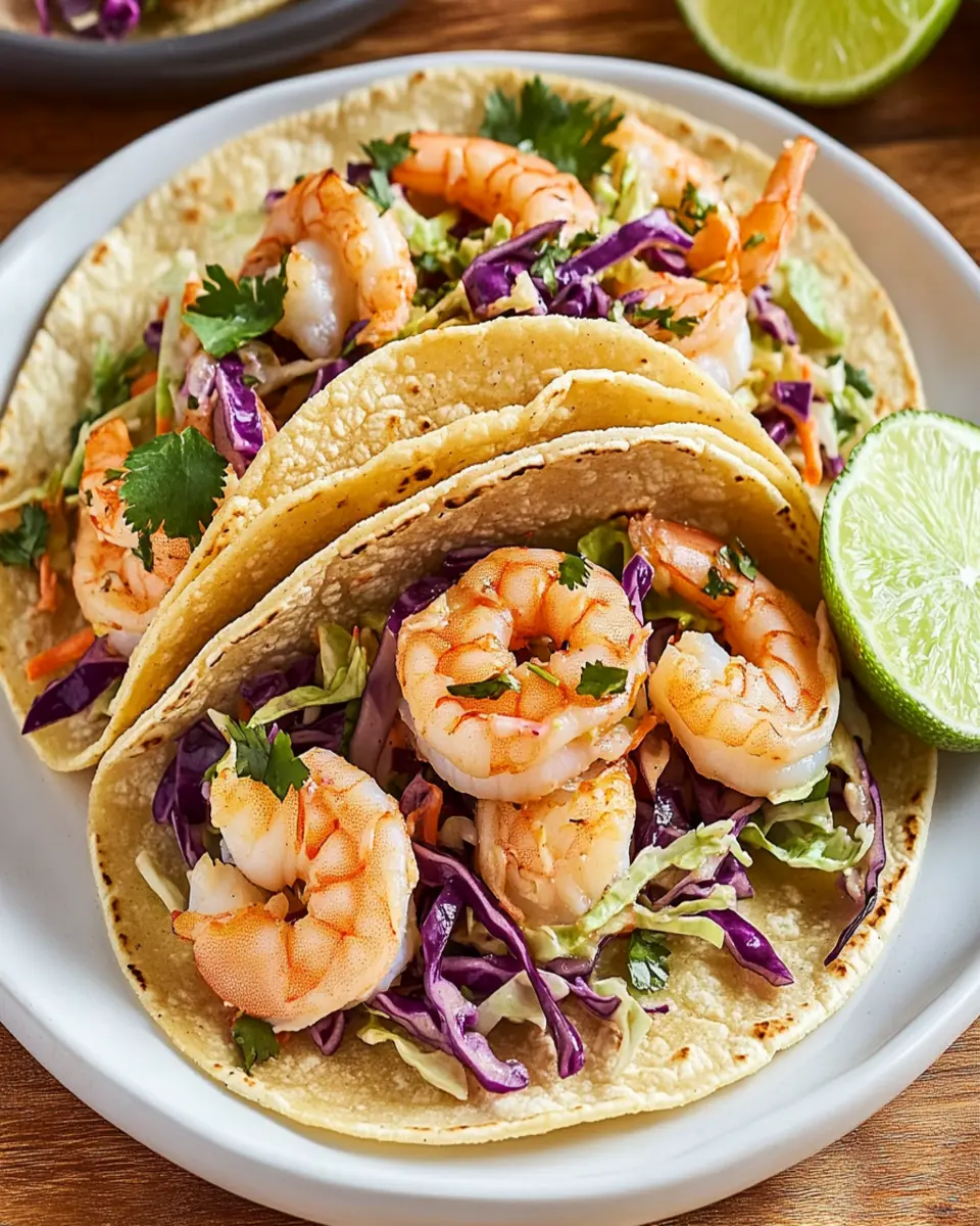 Irresistible Shrimp Tacos with Cabbage Slaw Recipe First Image First Image