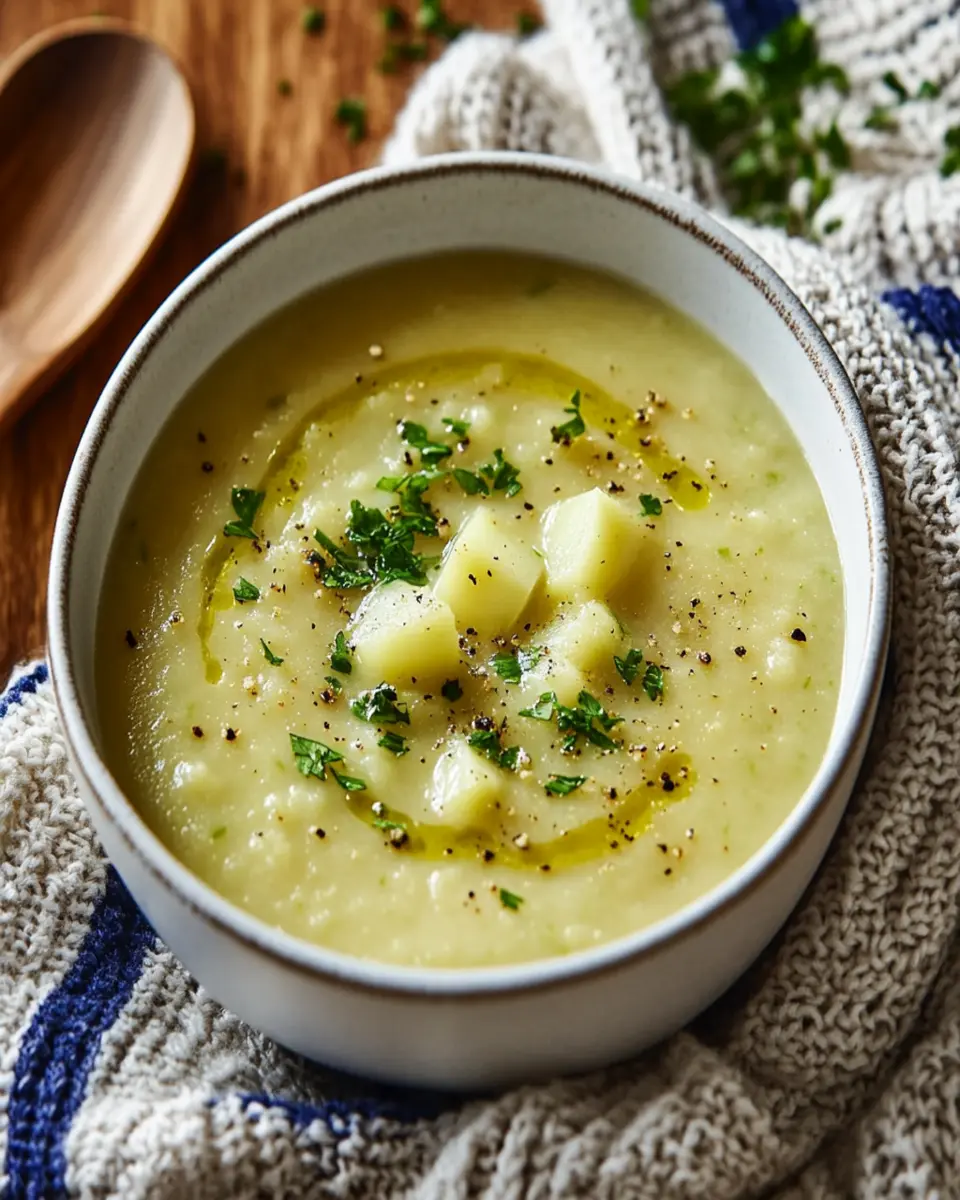 Slow cooker leek and potato soup for cozy weeknight dinners First Image First Image