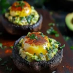 Delicious Avocado and Egg Stuffed Portobello Mushrooms First Image First Image
