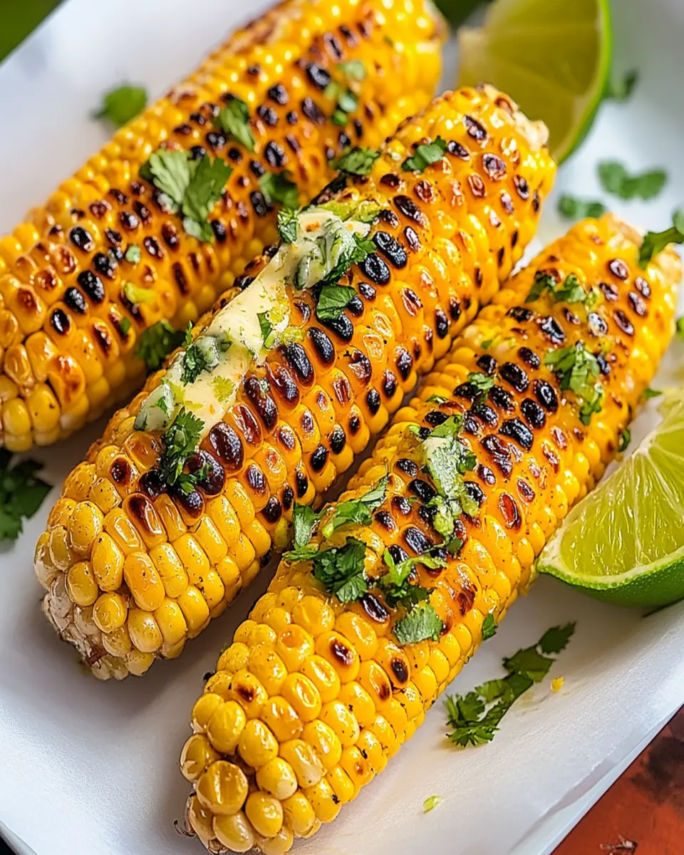 Irresistible Roasted Sweet Corn with Lime Butter Recipe First Image First Image