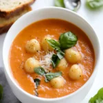 Creamy Slow Cooker Tomato Soup with Gnocchi First Image First Image