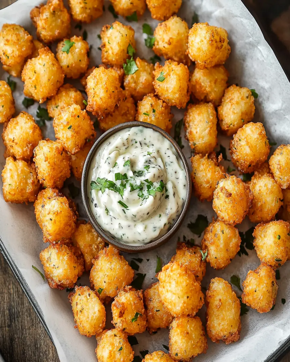 Truffle Tater Tots with Garlic Herb Aioli First Image First Image