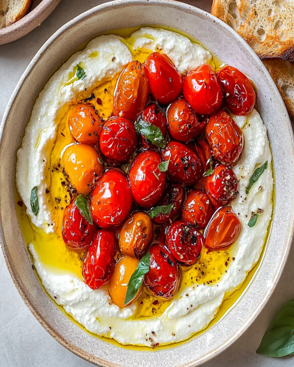 Whipped Ricotta Dip with Roasted Tomatoes and Herbs First Image First Image