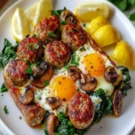 Hearty Sausage Spinach Mushroom Egg Bake First Image First Image