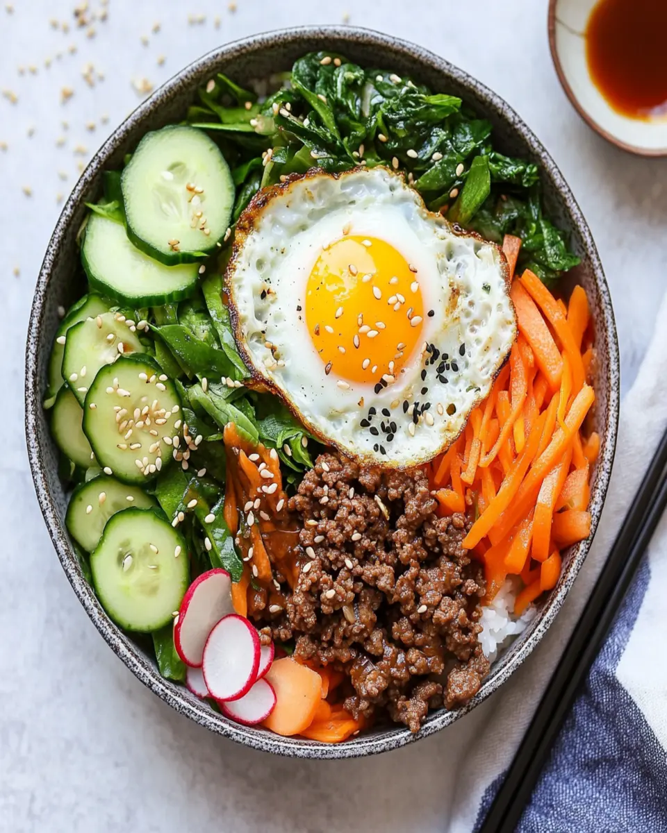 Ground Beef Bibimbap (Easy One-Skillet Bowl) First Image First Image