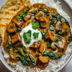 Flavorful Spinach and Mushroom Curry - Easy Indian Recipe First Image First Image