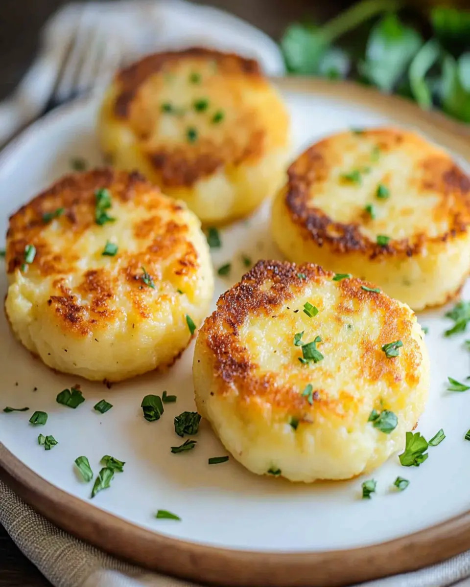 Cheesy Mashed Potato Cakes First Image First Image
