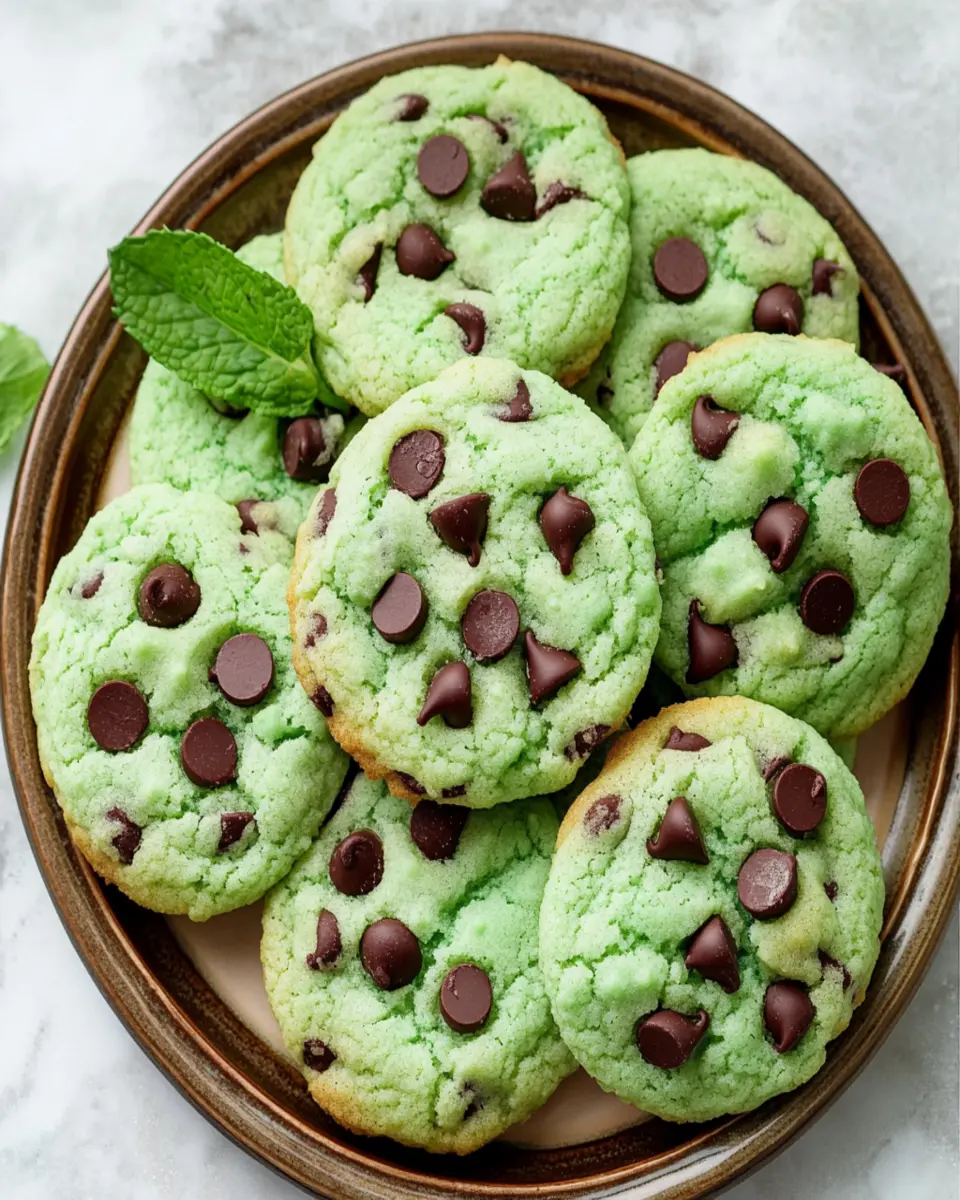 Mint Chocolate Chip Cookies First Image First Image