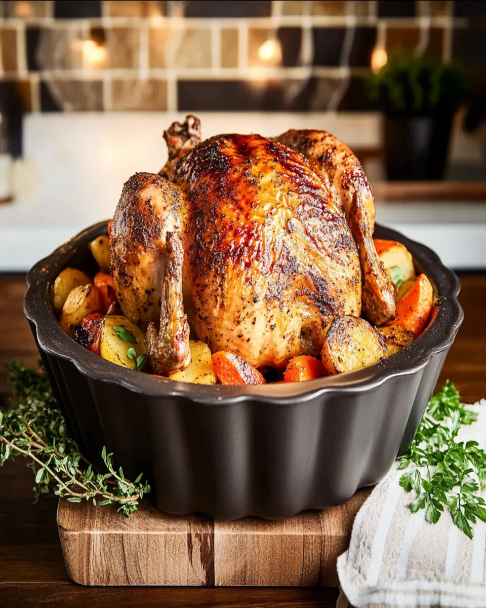 Rotisserie Chicken in Oven First Image First Image