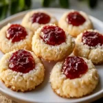 Vanilla Coconut Jam Thumbprint Cookies First Image First Image