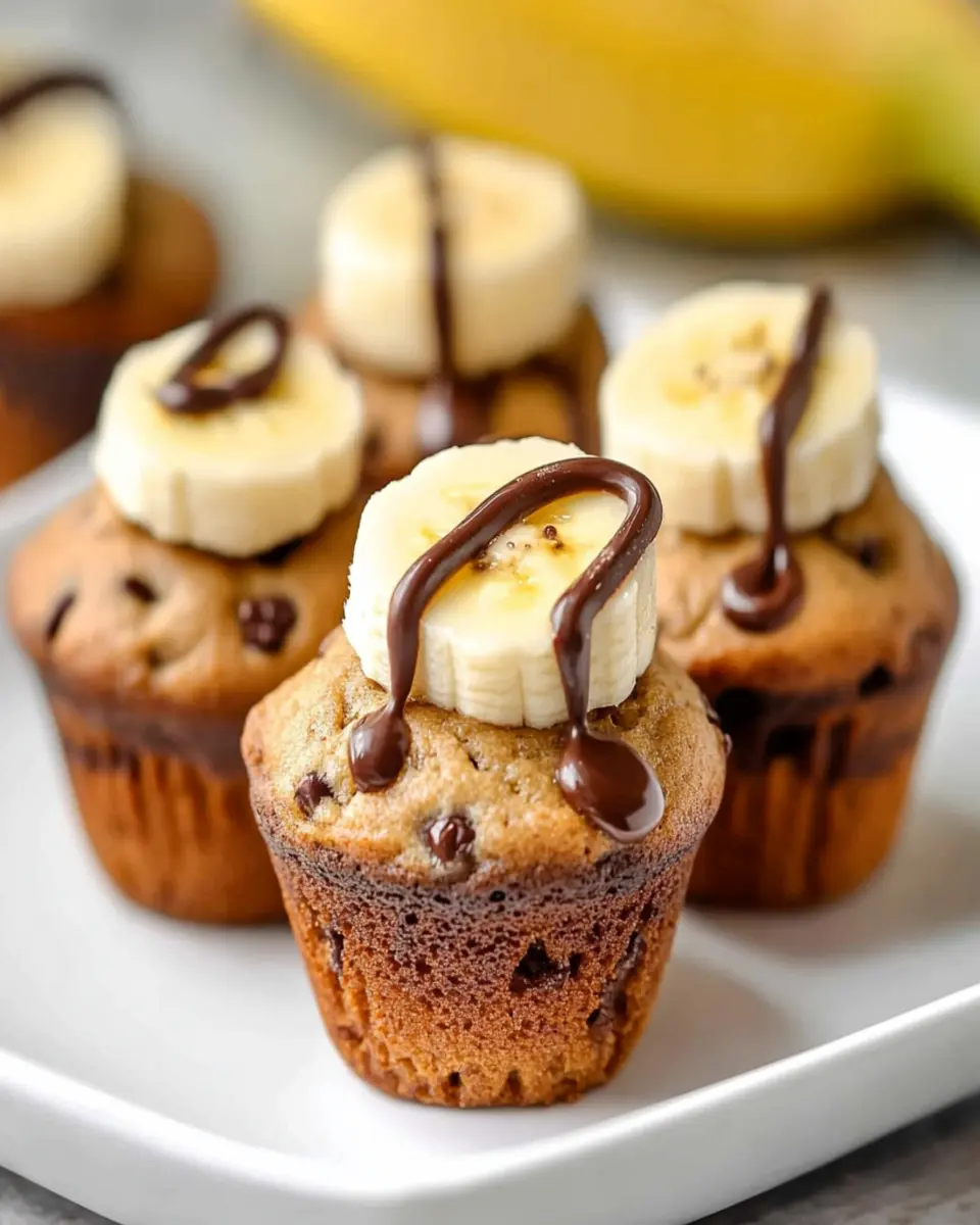 Mini Peanut Butter Banana Protein Muffins First Image First Image