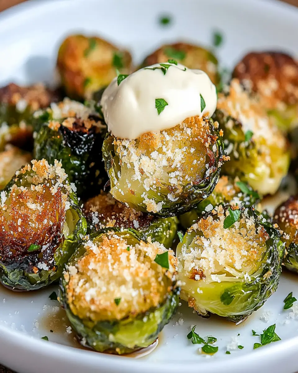 Crunchy Crispy Parmesan Crusted Brussels Sprouts Delight First Image First Image
