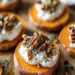 Sweet Potato Slices with Whipped Ricotta & Pecans First Image First Image