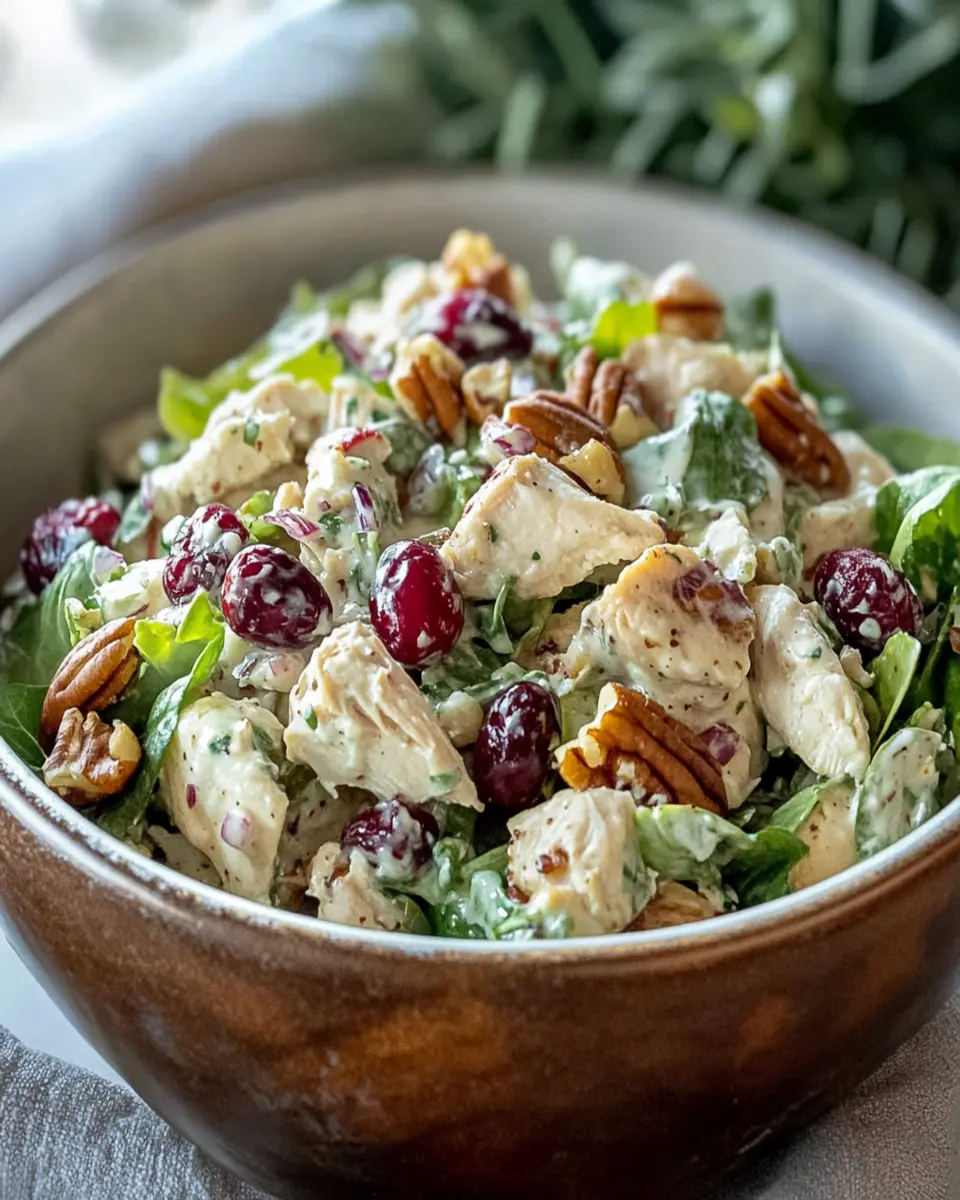 Easy Cranberry Pecan Chicken Salad (High Protein) First Image First Image