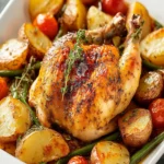 Sheet Pan Baked Chicken and Potatoes Recipe First Image First Image